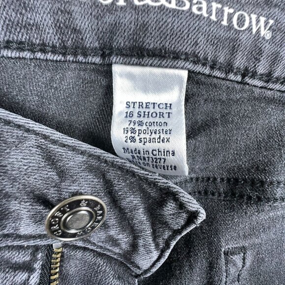 Croft & Barrow Straight Leg Jeans Womens Size 16 Short Classic Fit Stretch Black - Picture 6 of 12